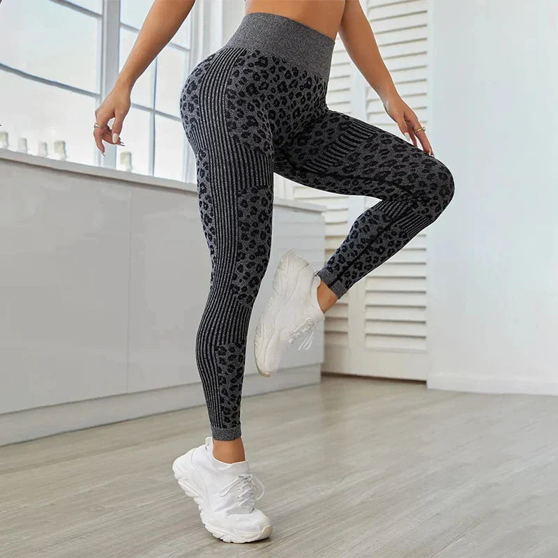 Black Leopard Print Leggings