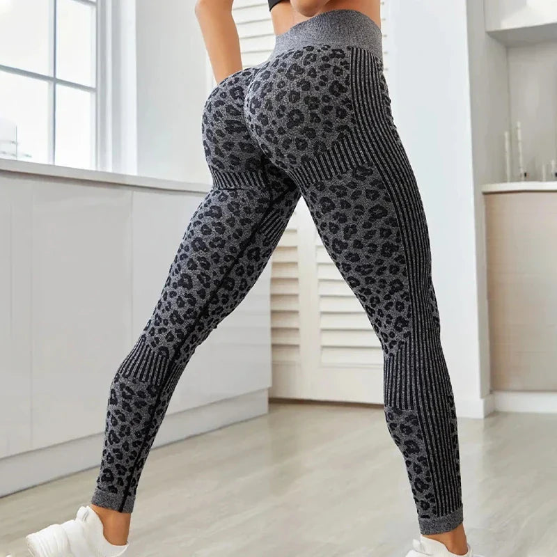 Black Leopard Print Leggings