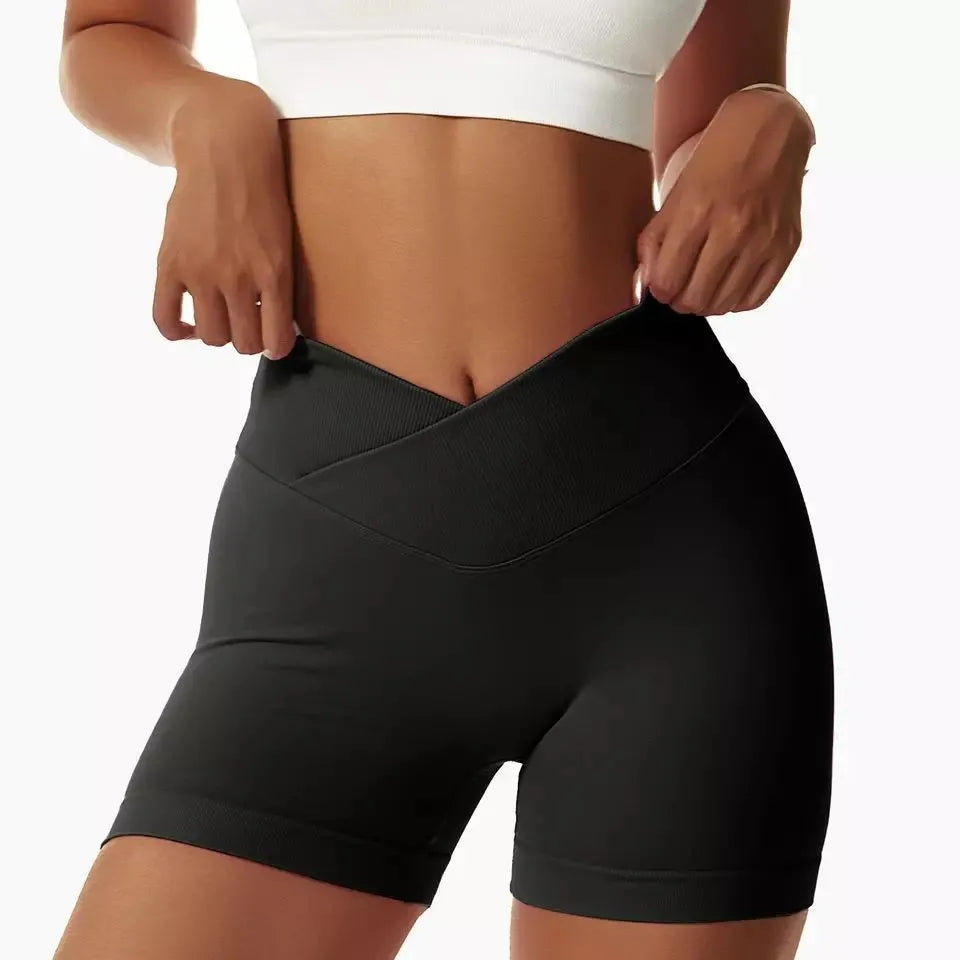 Black Short Leggings - Black / L