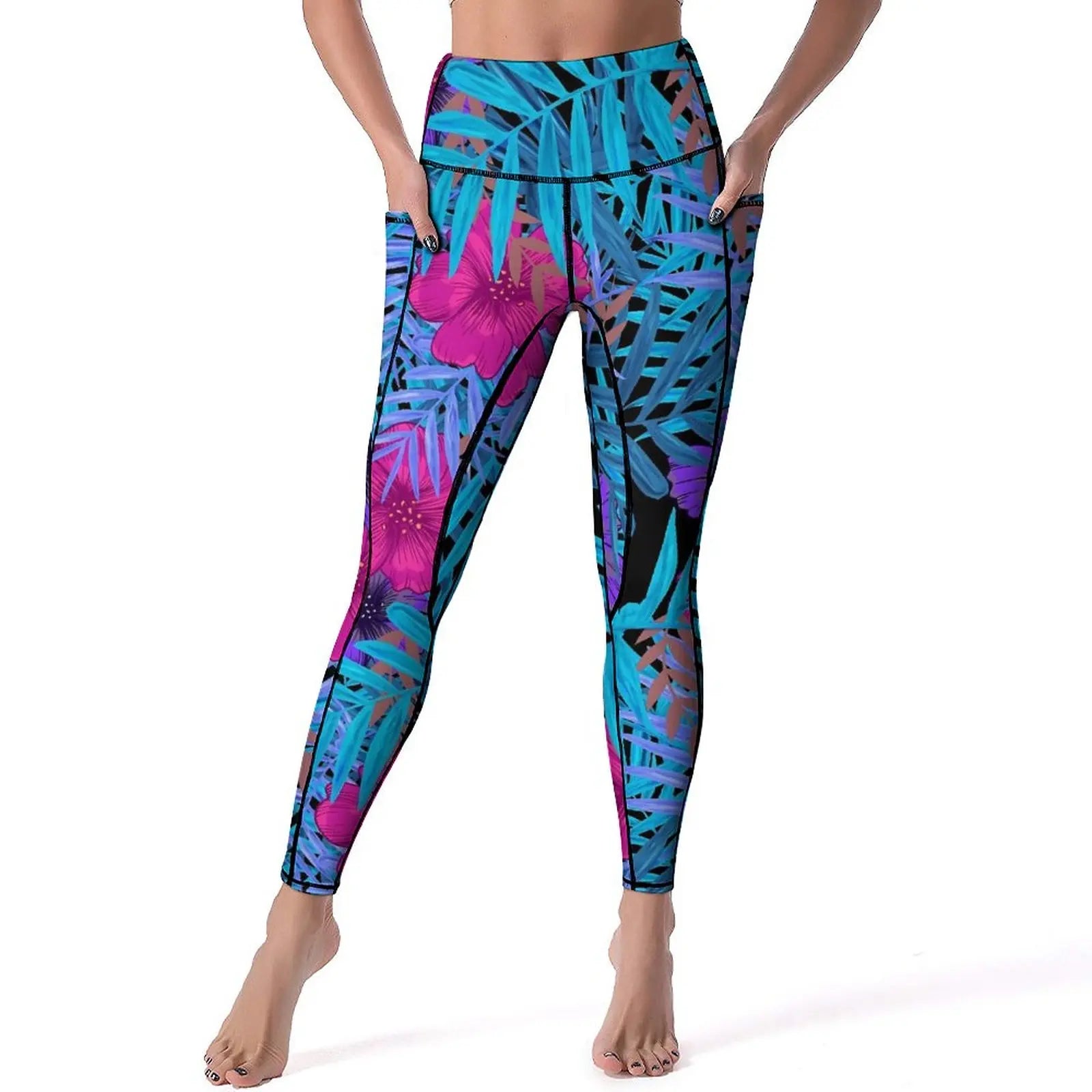 Colorful Leggings With Pockets - XL