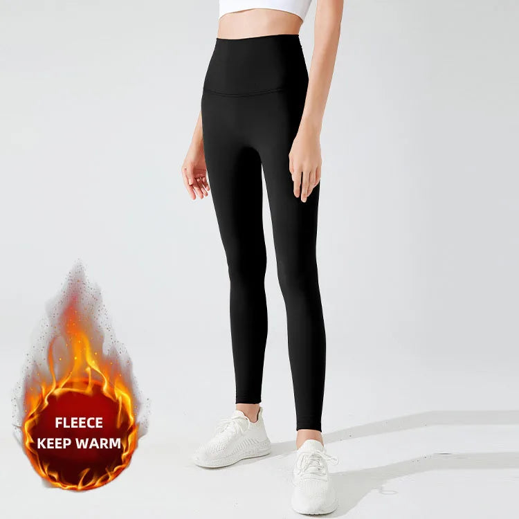 Fleece Leggings Girls - black / S