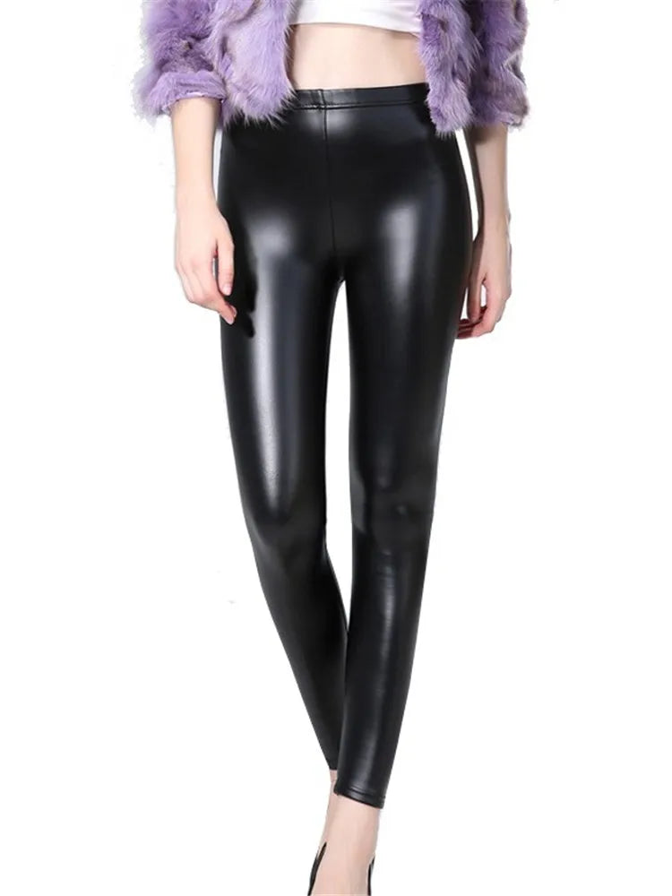 Fleece Lined Faux Leather Leggings