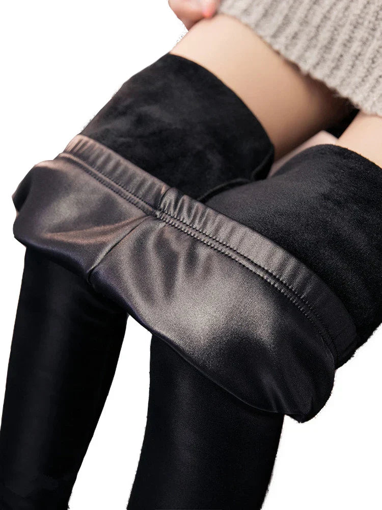 Fleece Lined Faux Leather Leggings