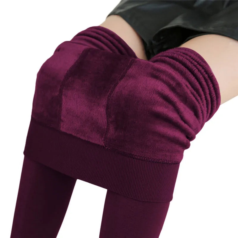 Fleece Tights - Wine / L