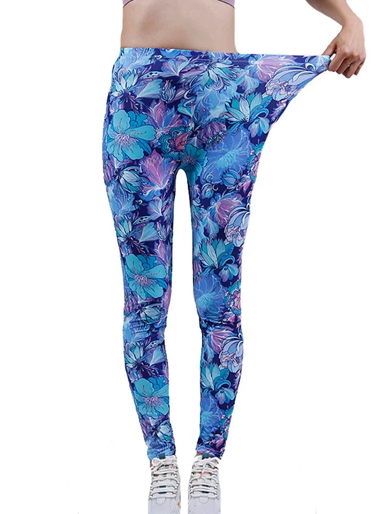 Floral Leggings For Women - XXL