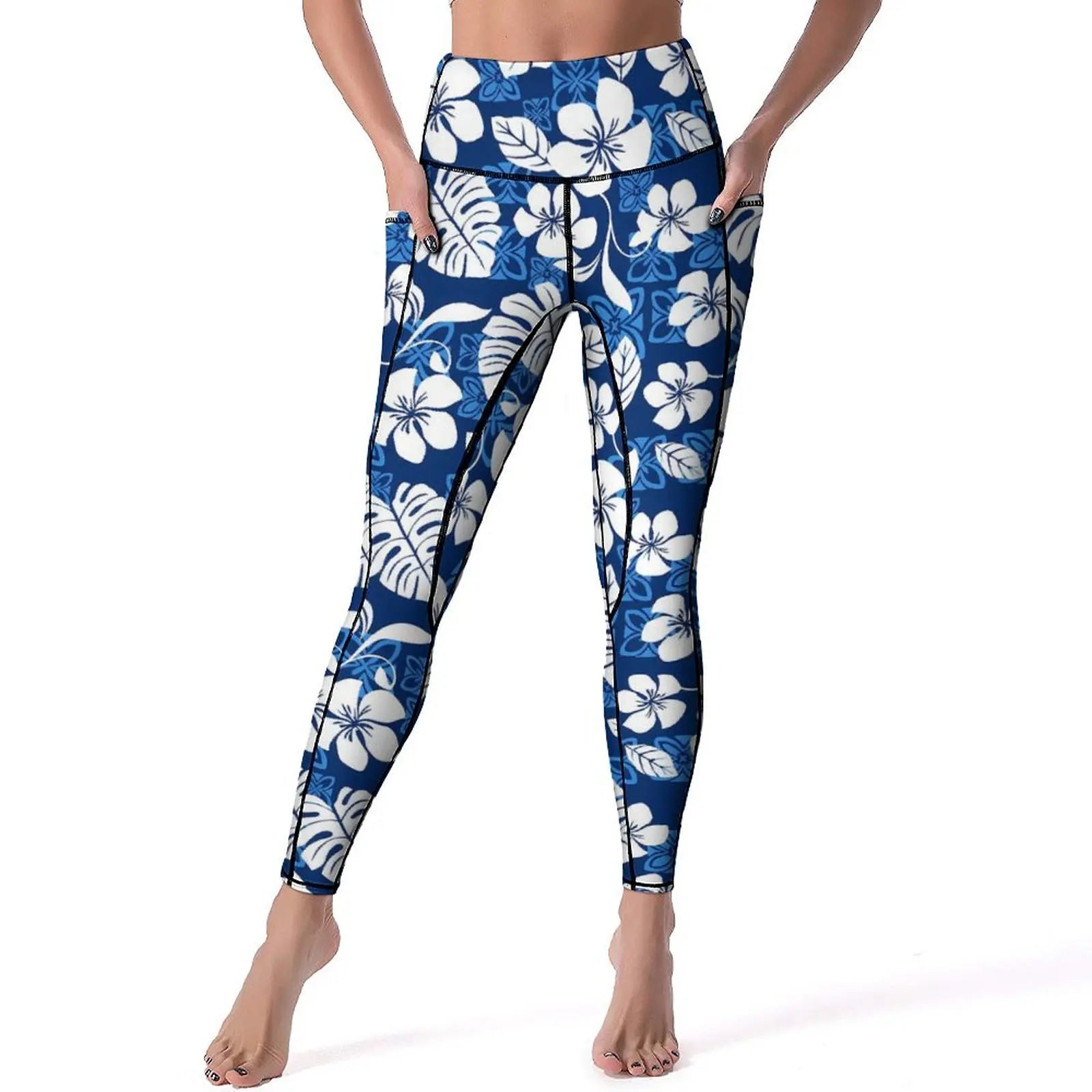 Floral Printed Leggings - L