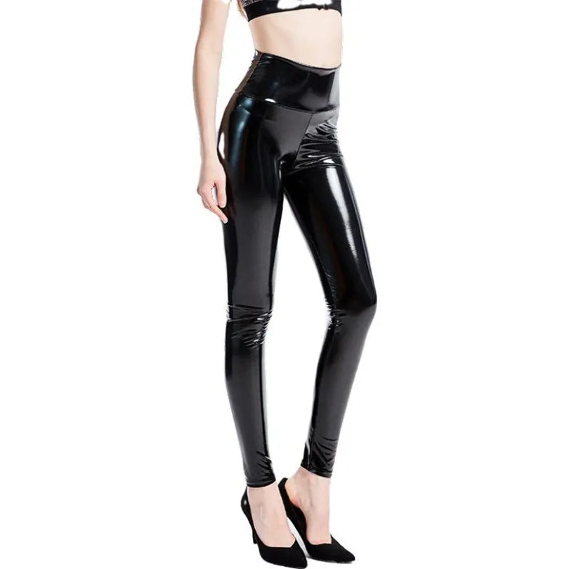 Latex Black Leggings