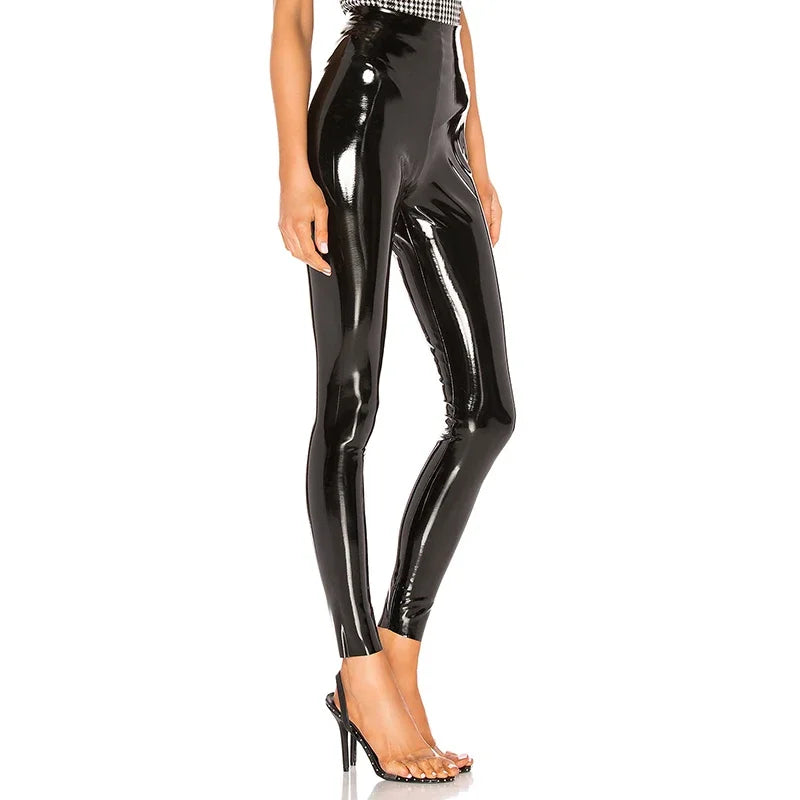 Latex Leggings Black - black / XXL