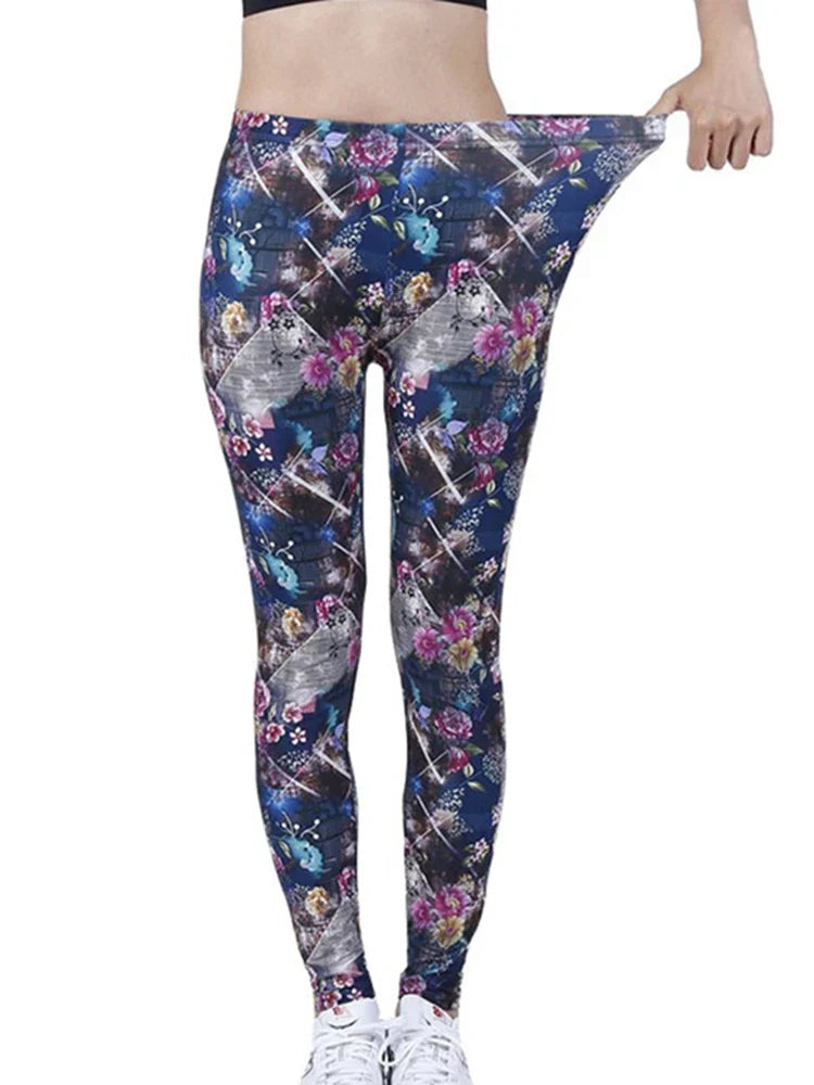 Leggings Flower - Starry Sky Flower / S