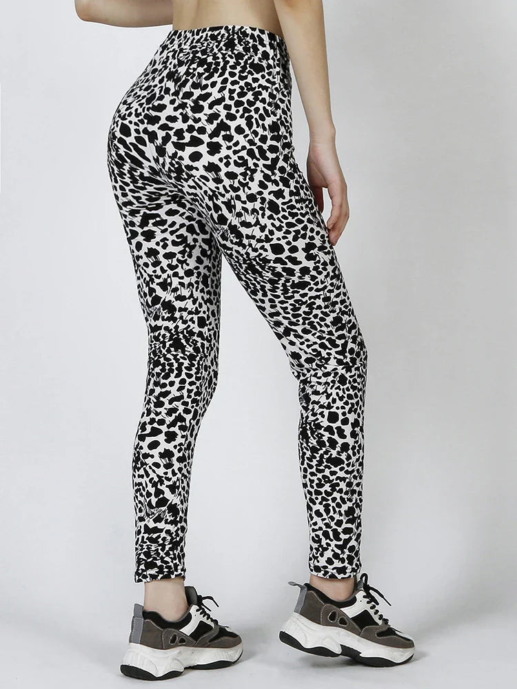 Leopard Print Exercise Leggings - XXL