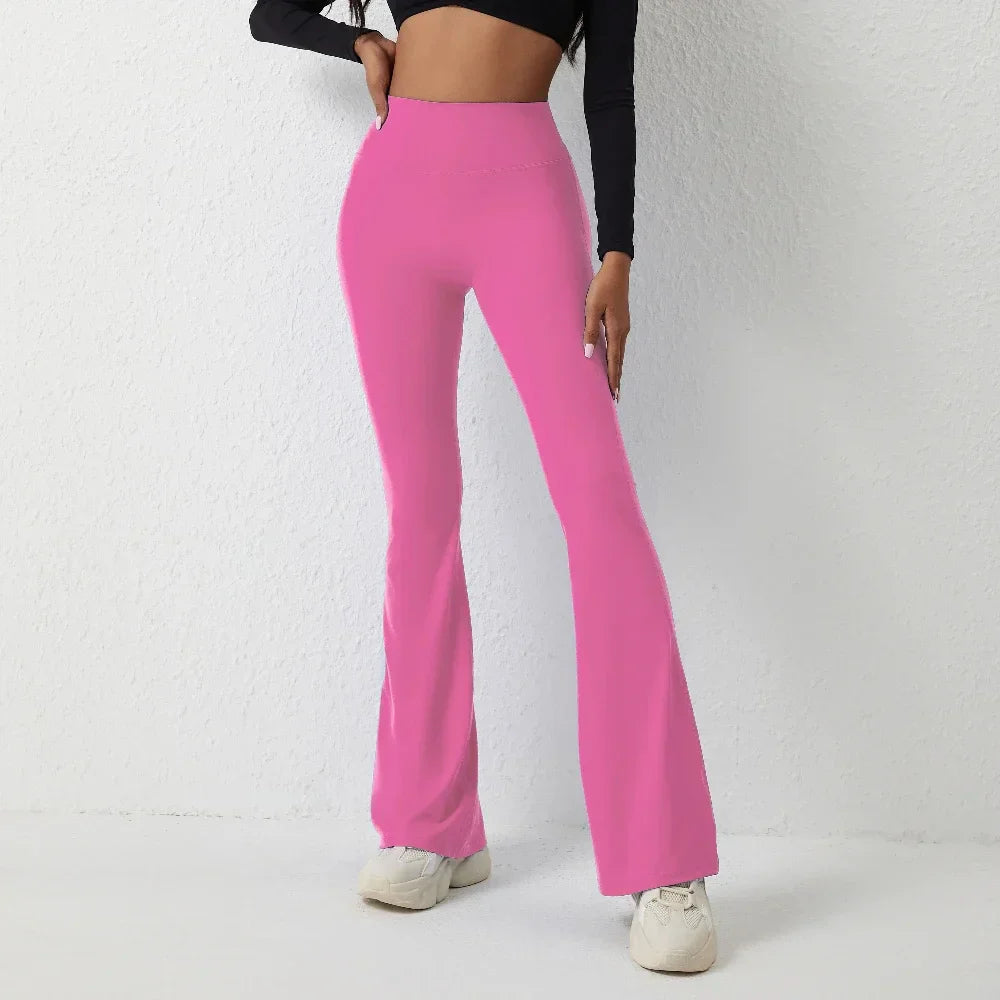 Pink Flare Leggings - L