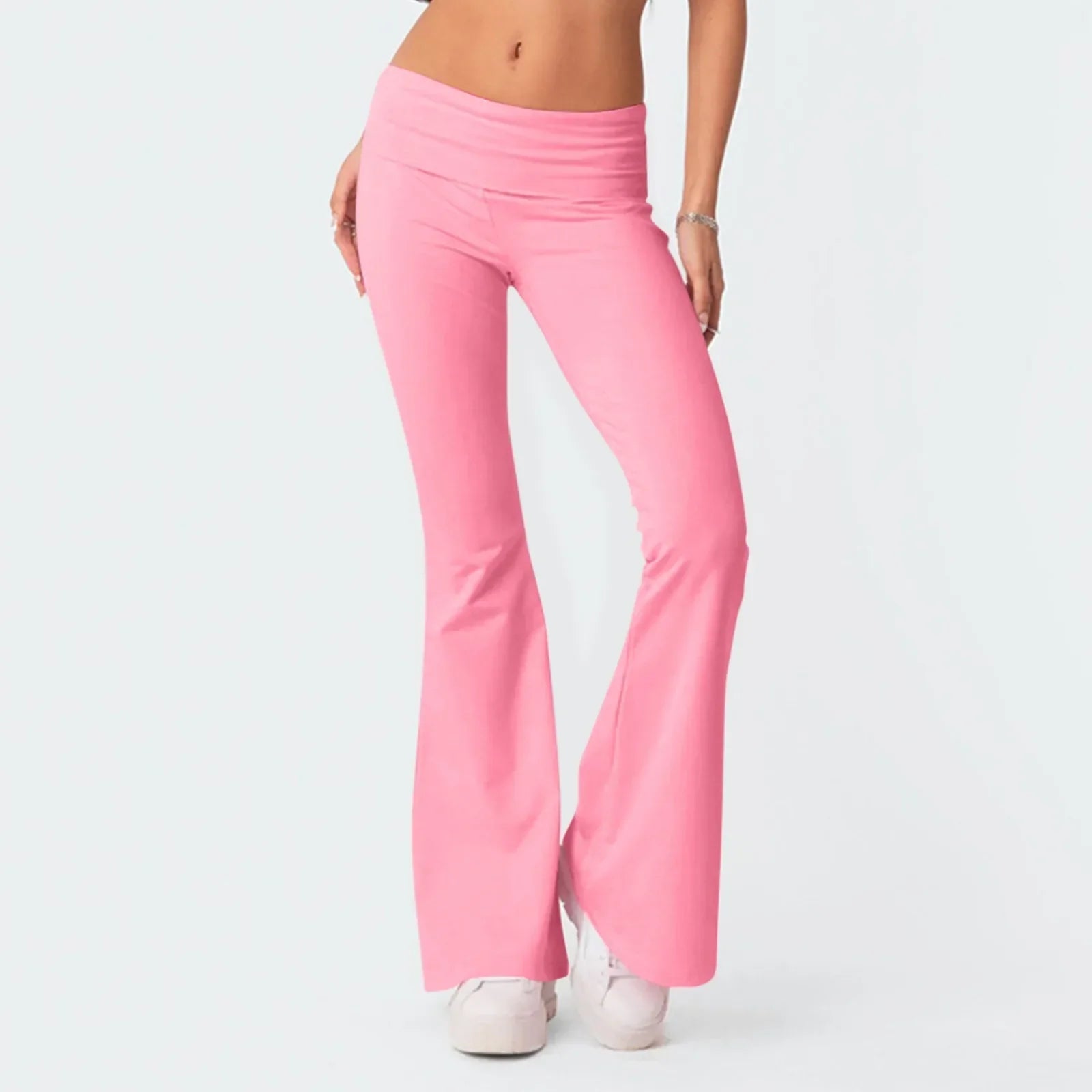 Pink Flared Leggings - Pink / M