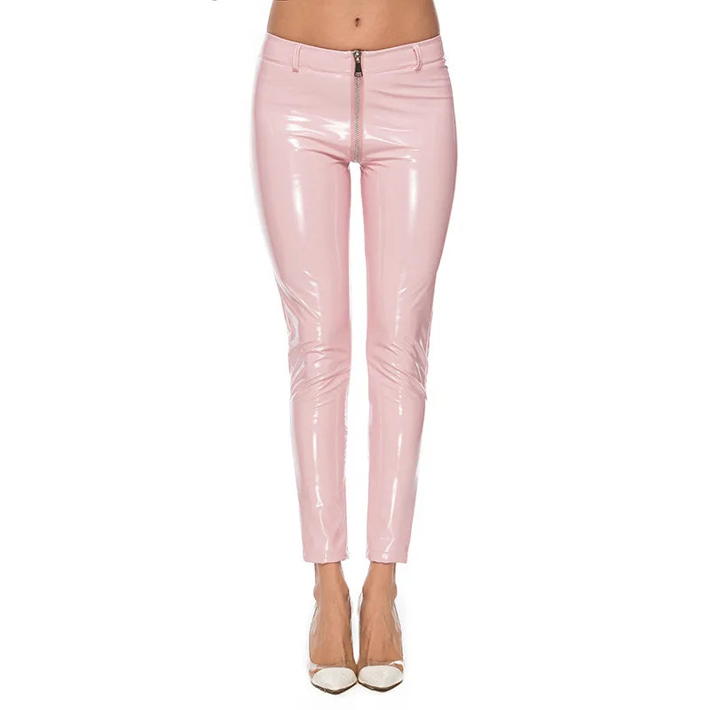 Pink Latex Leggings