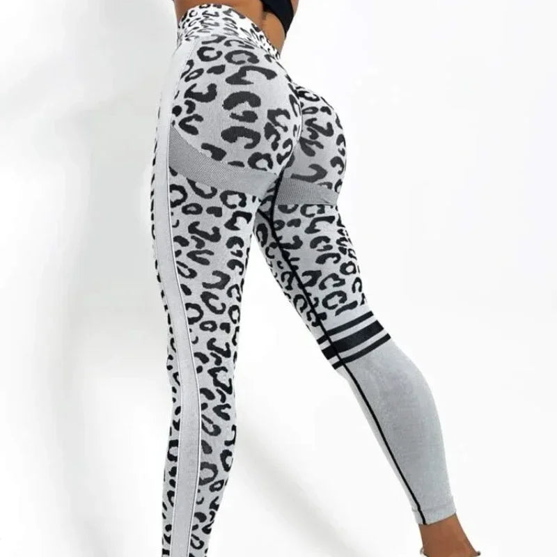 Pink Leopard Print Leggings - S