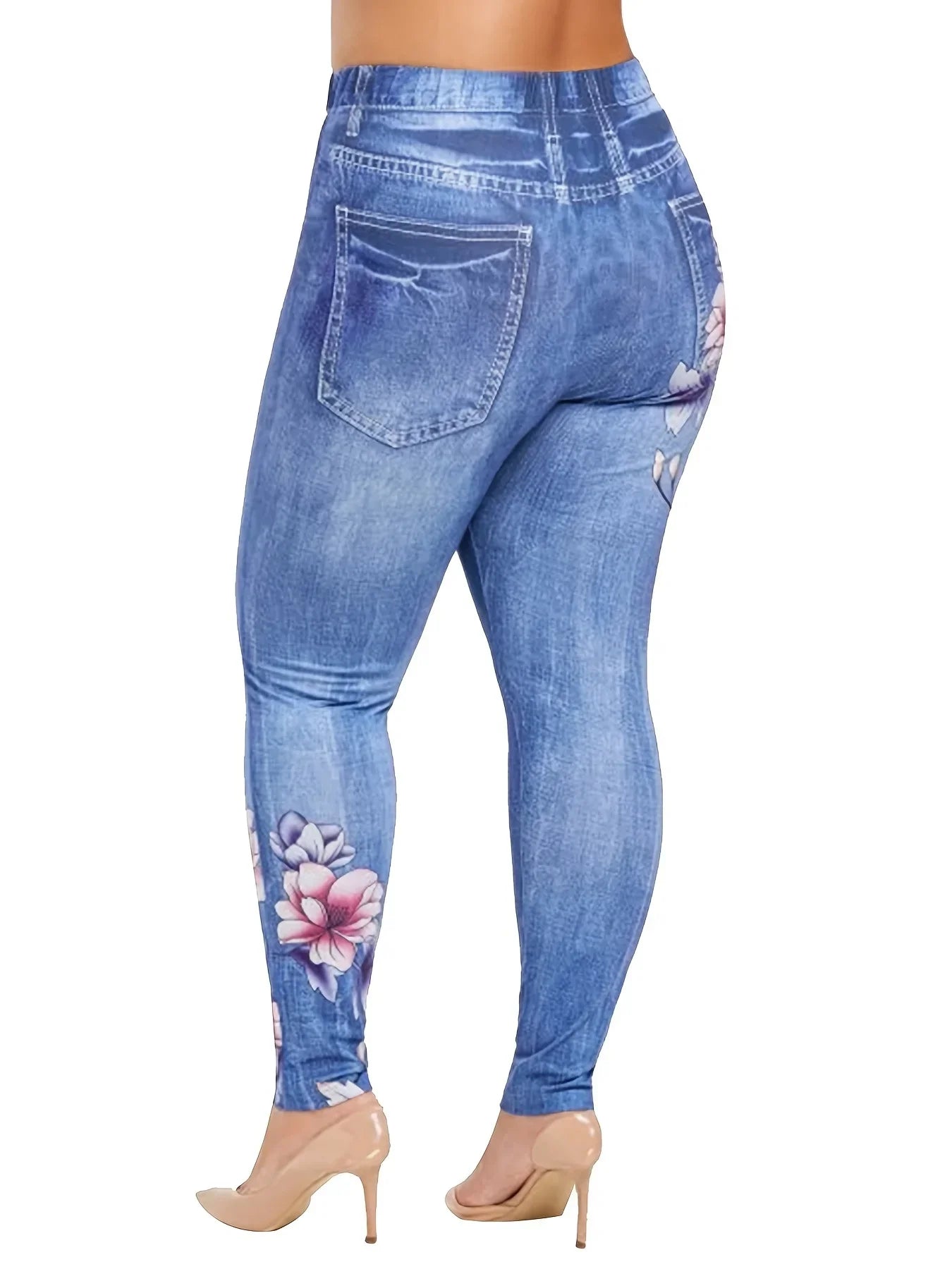 Plus Size Floral Leggings Jean