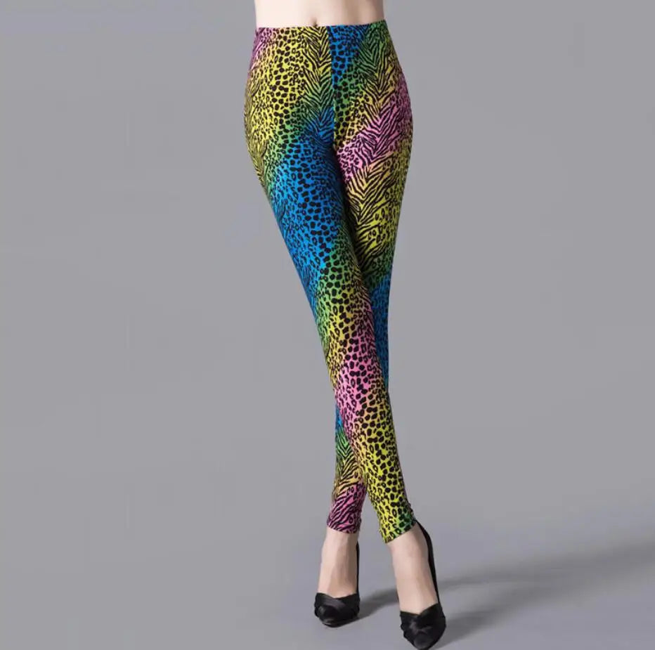 Rainbow Leopard Leggings - One Size