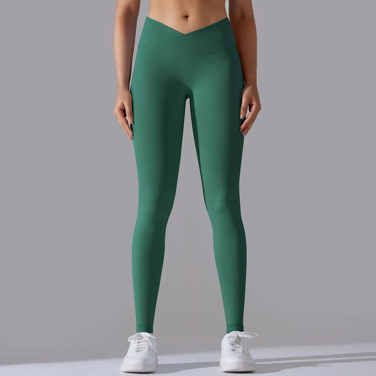 Seamless Leggings Green - Dark Green / S