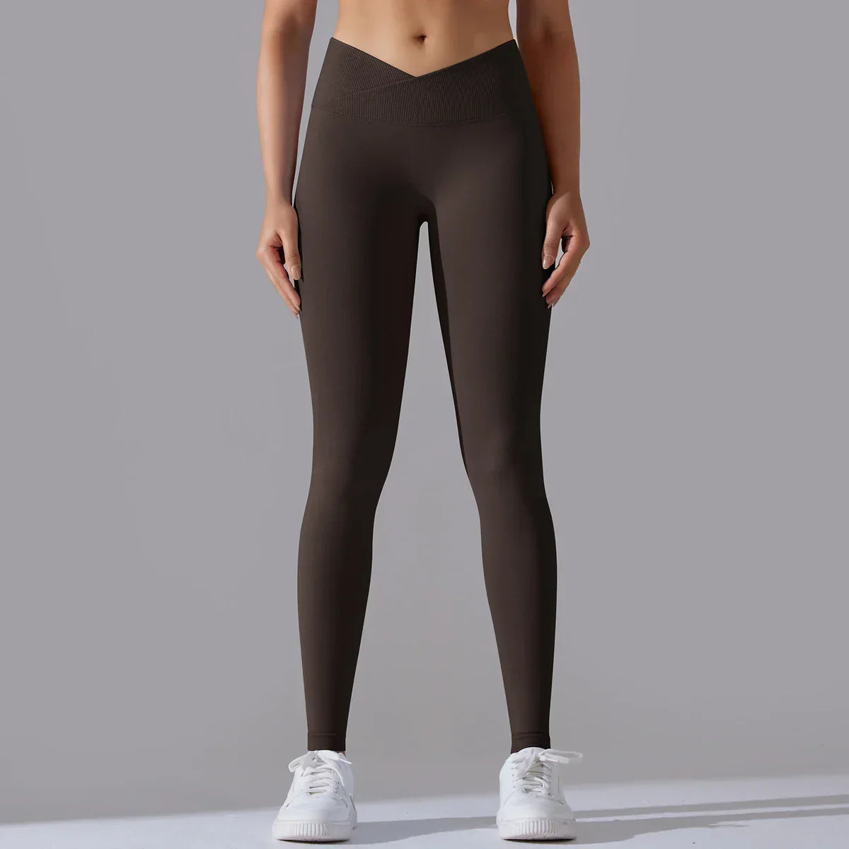 Seamless Workout Leggings - Deep Coffee / XXL