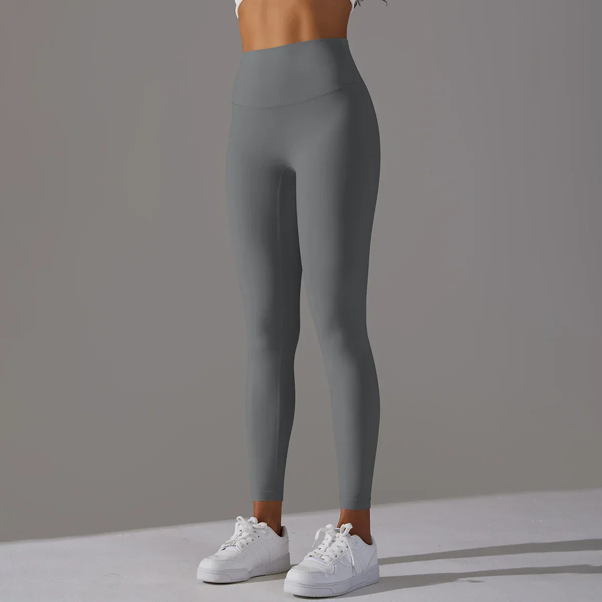 Soft Grey Leggings - Mid Grey / XL