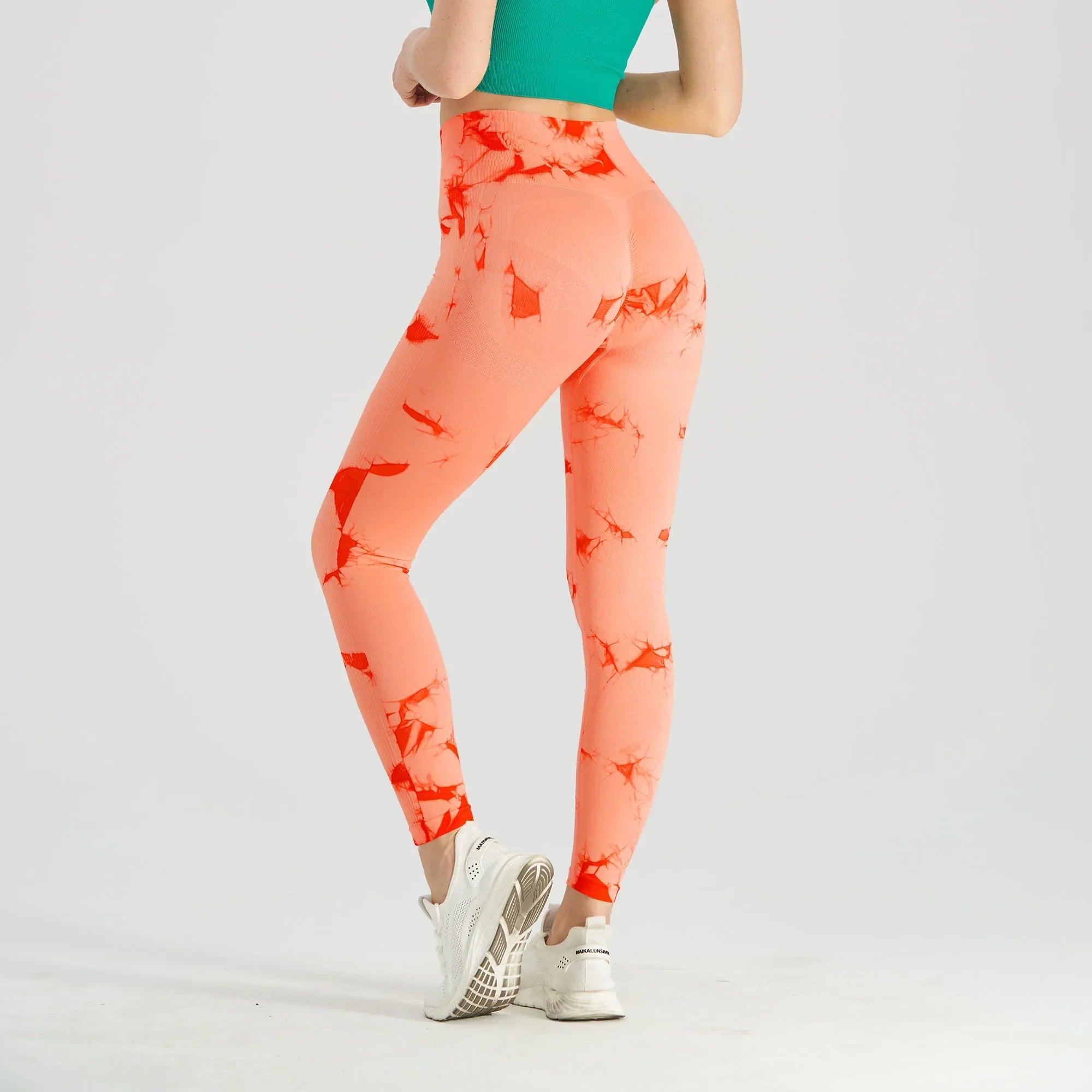 Tie Dye Leggings - ck-Orange / S