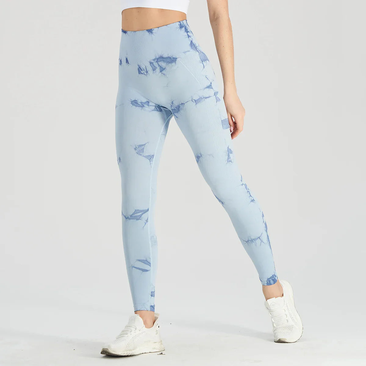 Tie Dye Patterns For Leggings - ck-Light Blue / S