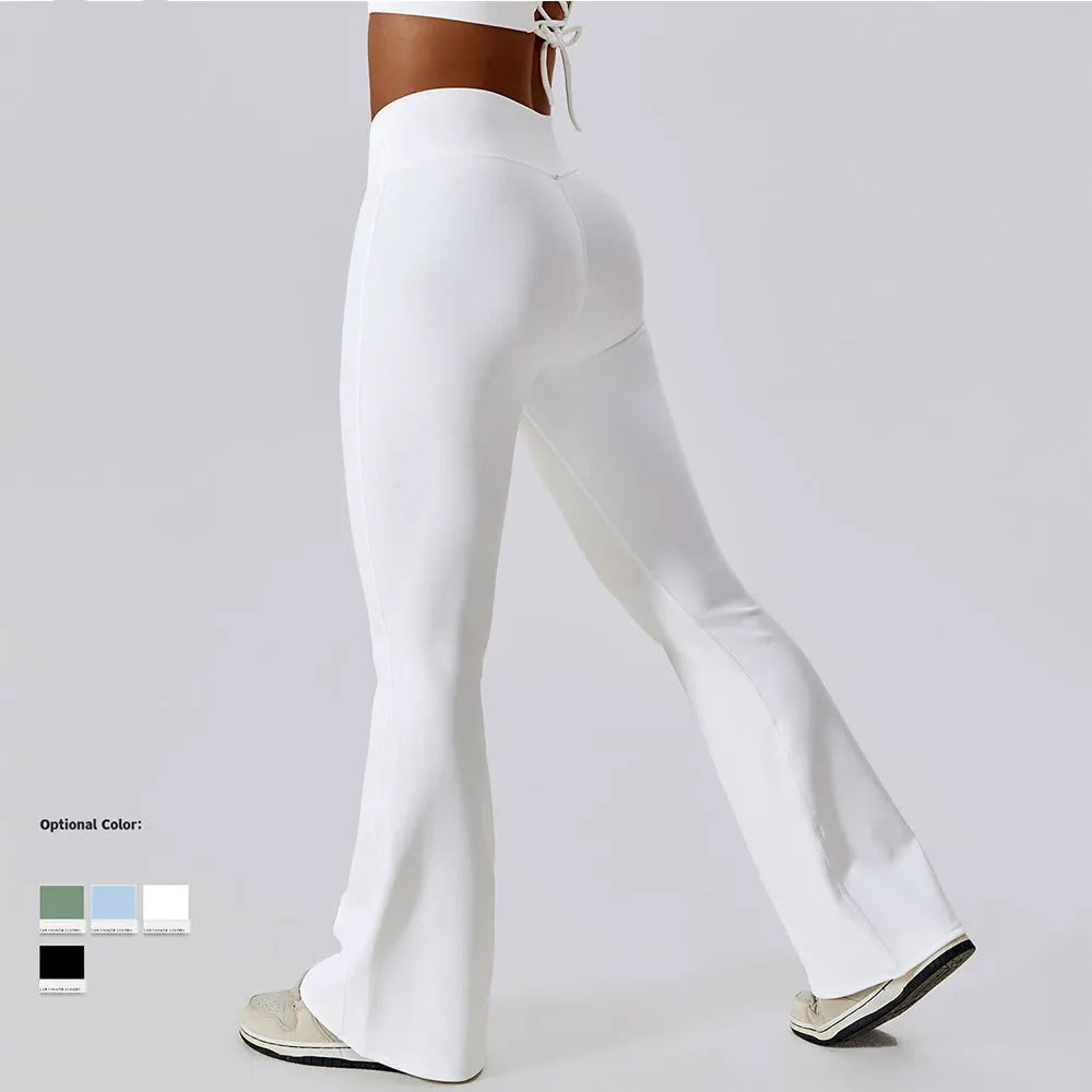 White Flare Leggings