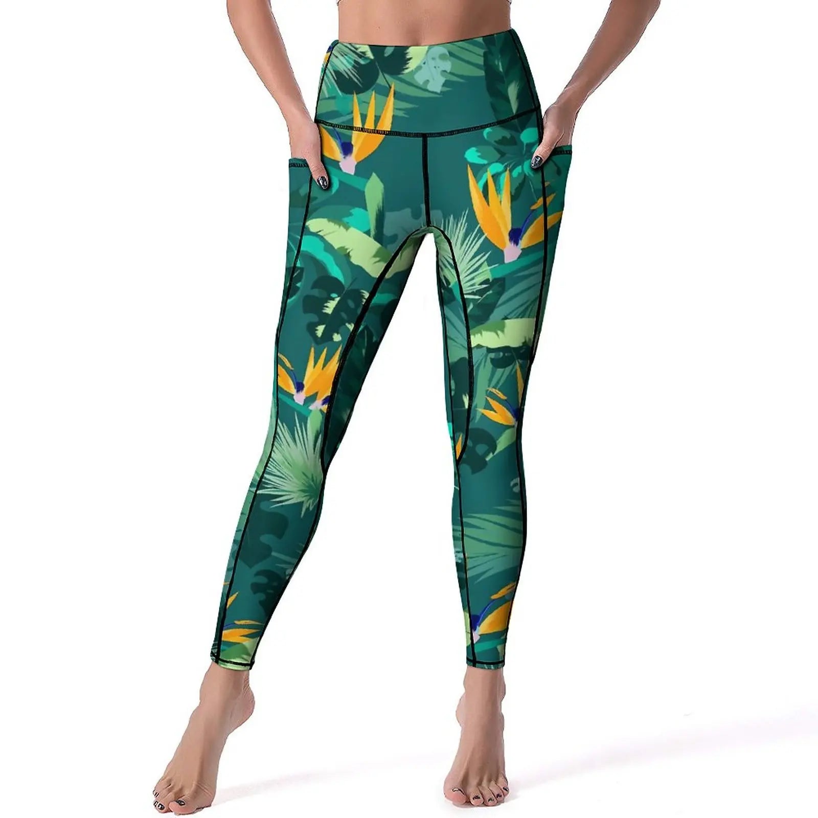 Women’s Floral Leggings - XL